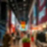 Vibrant shopping atmosphere at 212 Outlet İstanbul showcasing diverse fashion brands