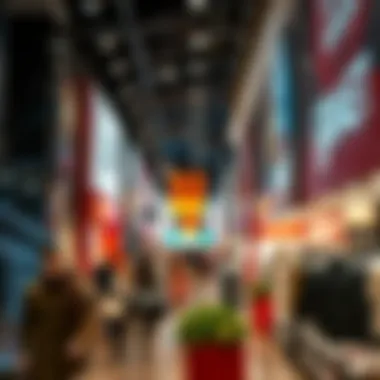 Vibrant Shopping Scene Vibrant shopping atmosphere at 212 Outlet İstanbul showcasing diverse fashion brands