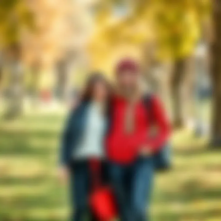 Chic Matching Outfits for Moms and Kids Stylish mother and child wearing matching outfits in a park