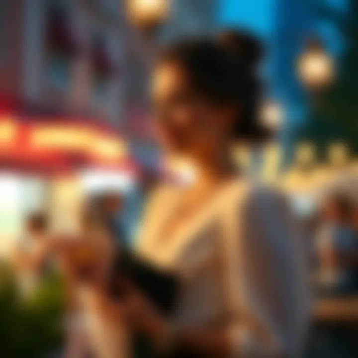 Lifestyle shot of someone wearing an Armine blouse at a special occasion