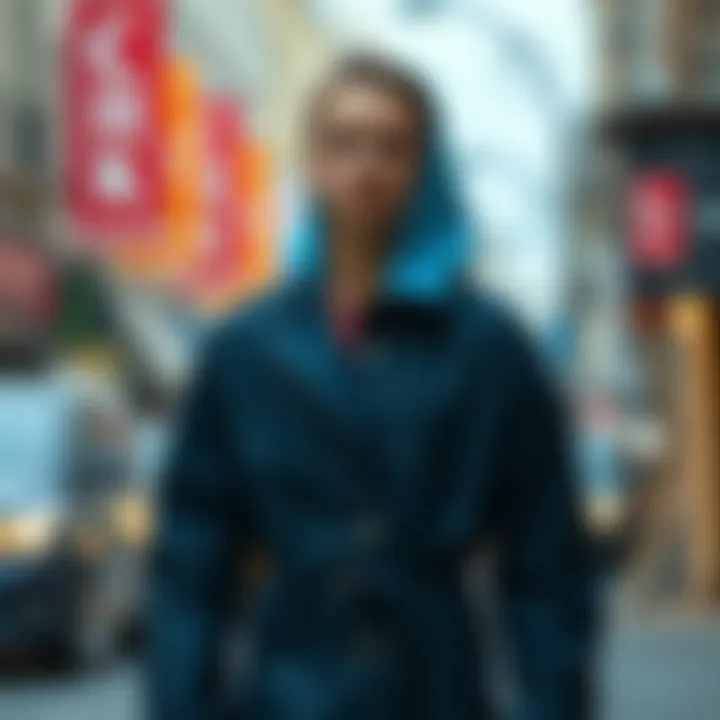 Armine raincoat featuring a unique design suitable for transitional seasons