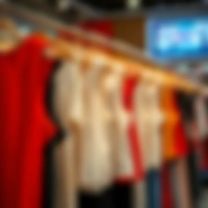 Diverse Styles of Sleeveless Tops A variety of sleeveless tops displayed on a rack