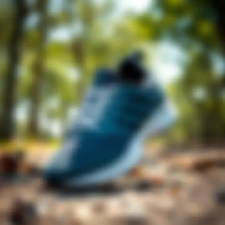 Versatile Athletic Shoes in Nature Athletic shoes placed in an outdoor setting to emphasize versatility