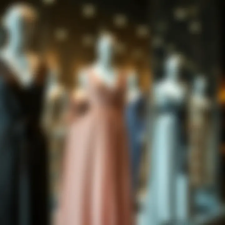 Trendy Dress Styles on Display Trendy dress styles showcased on mannequins