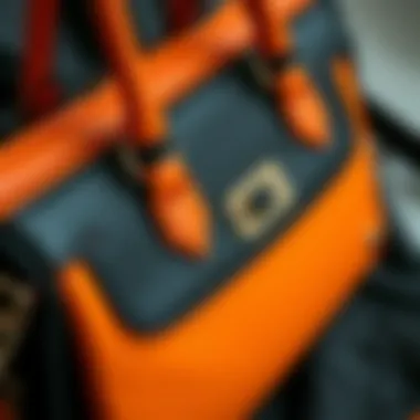 Functional Elegance in Design Close-up of the functional details of a Pierre Cardin bag