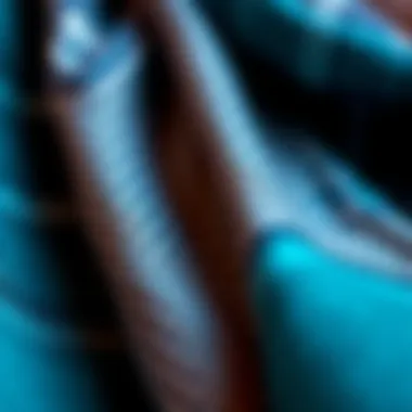 Textural Excellence in Scarf Craftsmanship A close-up of scarf fabric showcasing texture and detail, emphasizing quality craftsmanship.