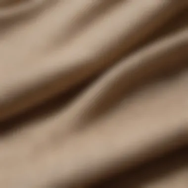 Close-up of linen fabric texture with natural fibers