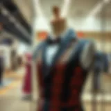 Contemporary Fashion Statement Stylish fabric vest displayed on a mannequin