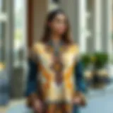 Modern Patterns in Tunic Fashion Elegant tunic design showcasing modern patterns