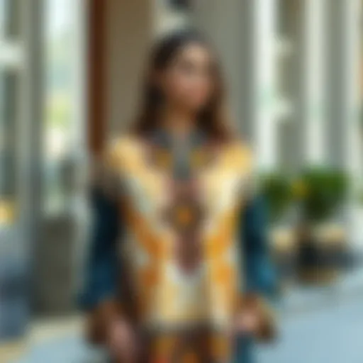 Modern Patterns in Tunic Fashion Elegant tunic design showcasing modern patterns