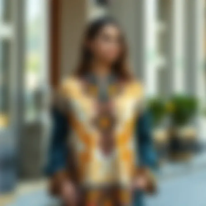 Modern Patterns in Tunic Fashion Elegant tunic design showcasing modern patterns