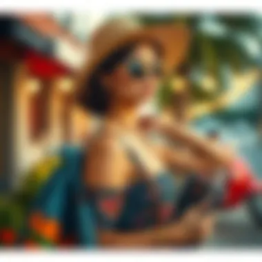 Stylish summer outfit with accessories