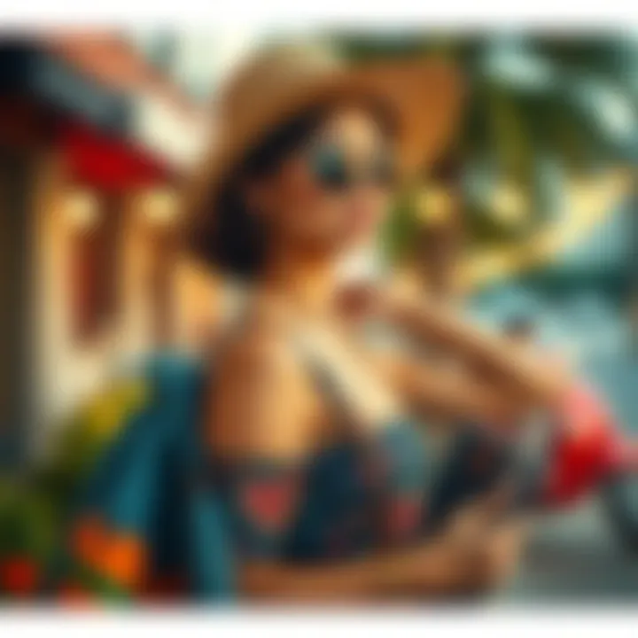 Stylish summer outfit with accessories