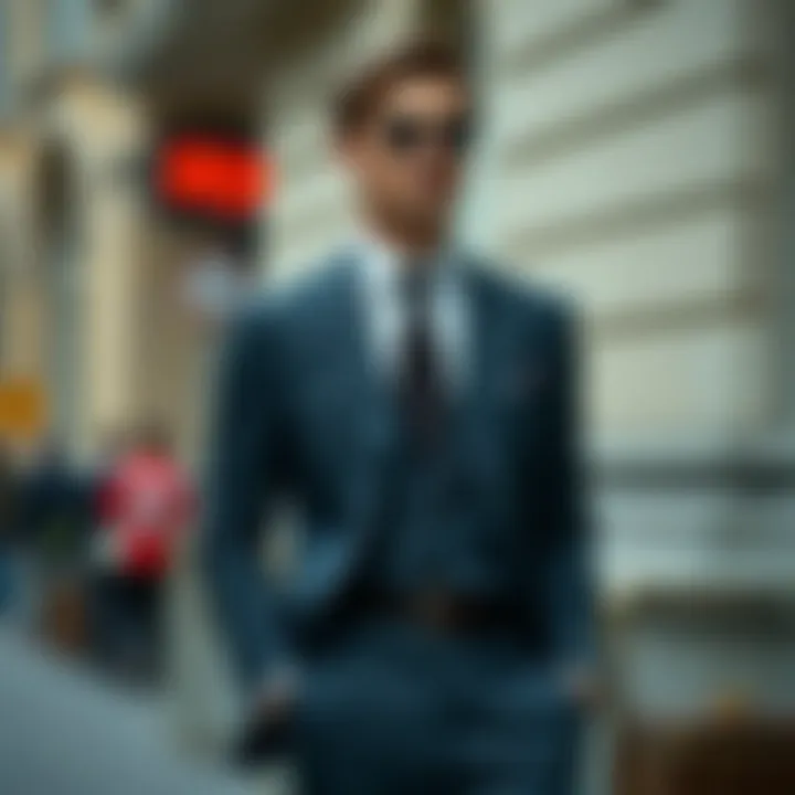 Classic Elegance in Suits Elegant classic suit with sophisticated accessories