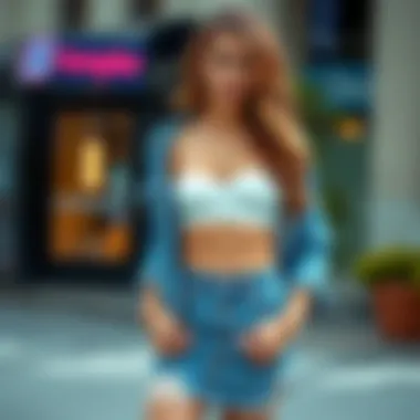 Casual Chic: Styling a White Bralet with Denim Casual outfit featuring a white bralet paired with denim