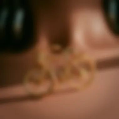 Detailed View of Bicycle Necklace Close-up view of a bicycle necklace highlighting details