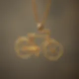 Craftsmanship of Bicycle Necklace Elegant bicycle necklace design showcasing craftsmanship
