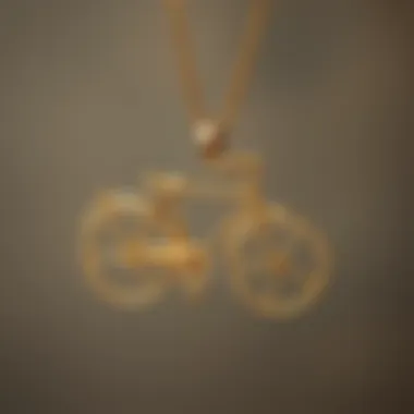Craftsmanship of Bicycle Necklace Elegant bicycle necklace design showcasing craftsmanship