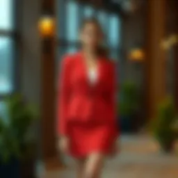 Elegant blazer and skirt combination styled for a modern look