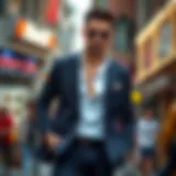 Elegant blazer jacket styled with casual outfit