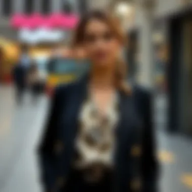 Elegant blazer over a layered top