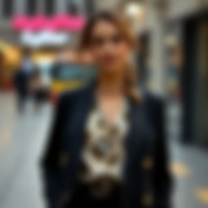 Elegant blazer over a layered top