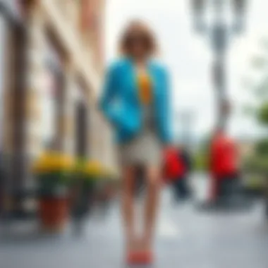 Stylish Ensemble for Various Occasions Fashionable blazer, skirt, and jacket ensemble for different occasions