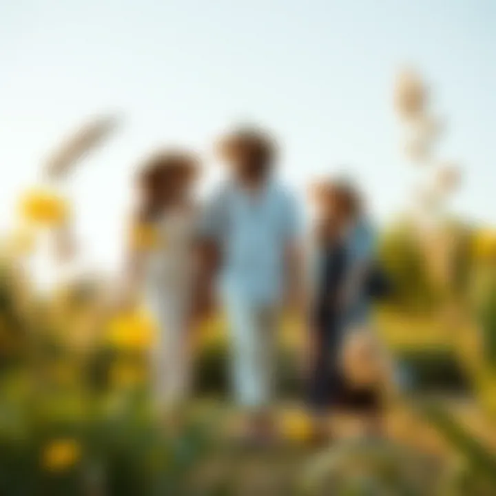 Embracing Bohemian Style in Nature A serene outdoor setting showcasing individuals embracing bohemian style