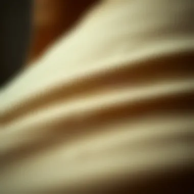 Close-up of fabric texture used in pipe leg pants