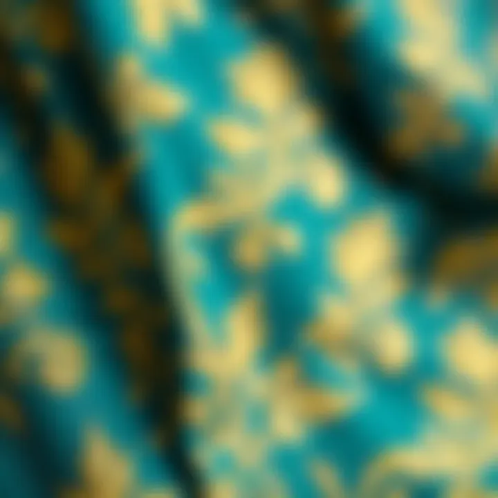 Close-up of luxurious brocade fabric