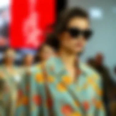 Fashion show featuring modern brocade designs