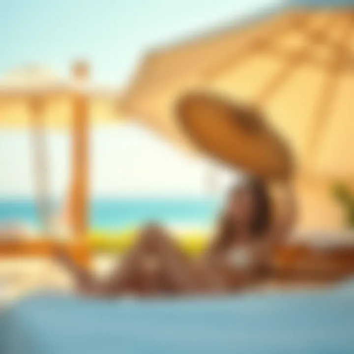 Optimal Outdoor Environment for Tanning A serene outdoor setting for sun exposure