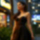 Elegant bustier skirt ensemble showcasing a modern design