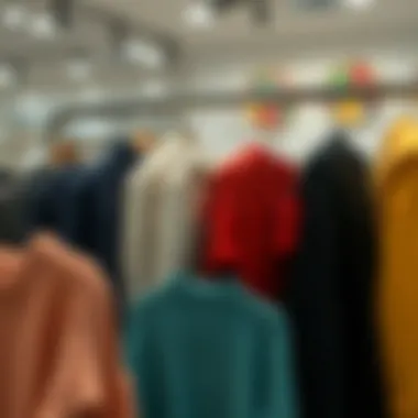 Group of diverse oversized sweaters displayed on hangers