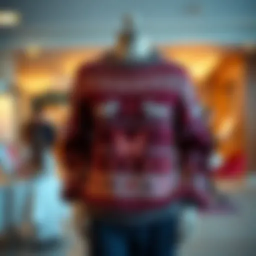 Elegant oversized sweater with intricate patterns