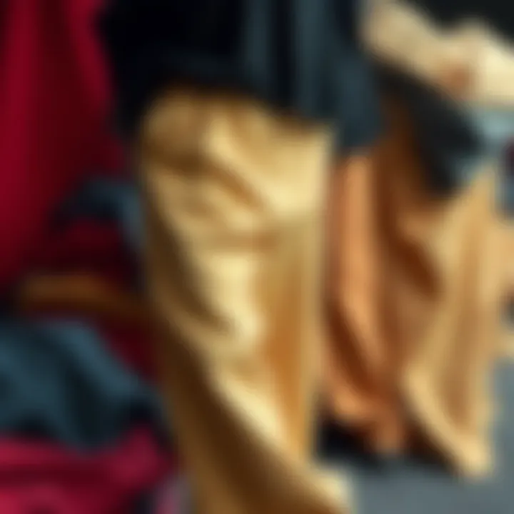 A variety of fabrics ideal for oversized pants