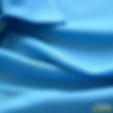 A close-up of the fabric texture of a sky blue shirt