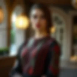 Elegant buzi tunic showcasing a modern cut