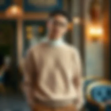 Cacharel Sweater in Sophisticated Style Stylish presentation of a Cacharel sweater in a sophisticated setting