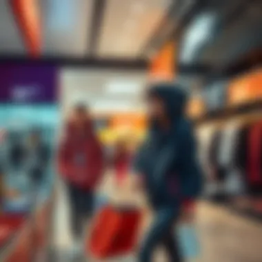 An Engaging Shopping Journey with Canpark and Nike A chic shopping scene with Nike and Canpark items