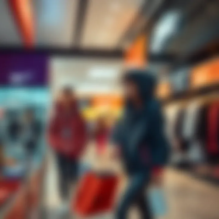 An Engaging Shopping Journey with Canpark and Nike A chic shopping scene with Nike and Canpark items