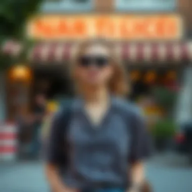 Casual nar çiçeği shirt with summer accessories