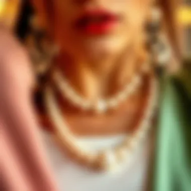 Chic layered pearl necklace for a trendy look