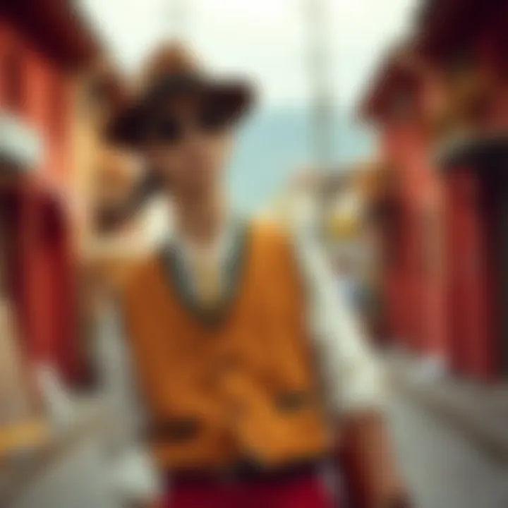 Classic wool vest paired with vintage clothing