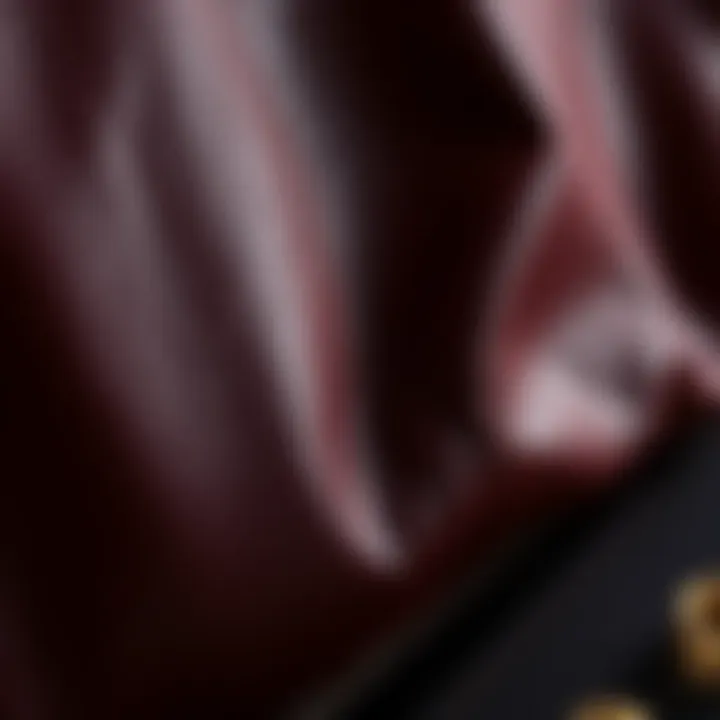 The Allure of Leather: A Textural Delight Close-up of leather fabric texture for lingerie