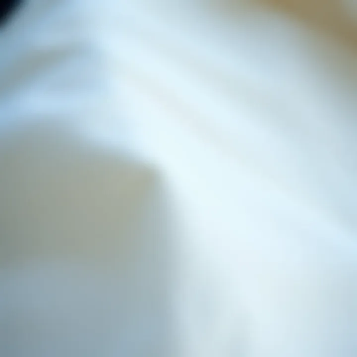 Detail of Wrinkle-Resistant Fabric Quality Close-up of a fabric's surface highlighting its wrinkle-resistant quality