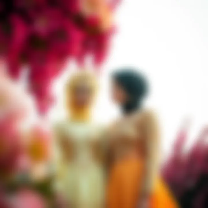 Harmonizing Colors for a Cohesive Look Color palette for wedding attire, showcasing matching hues