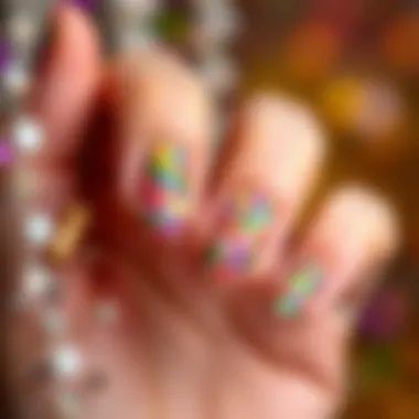 Colorful Confetti Nail Design Colorful confetti nail design for a party vibe