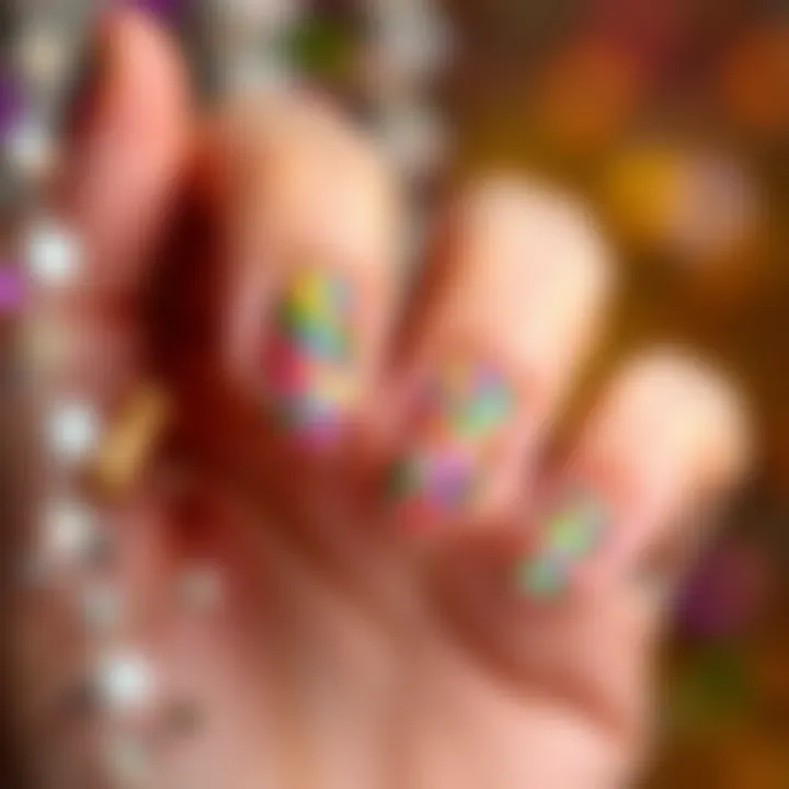 Colorful Confetti Nail Design Colorful confetti nail design for a party vibe