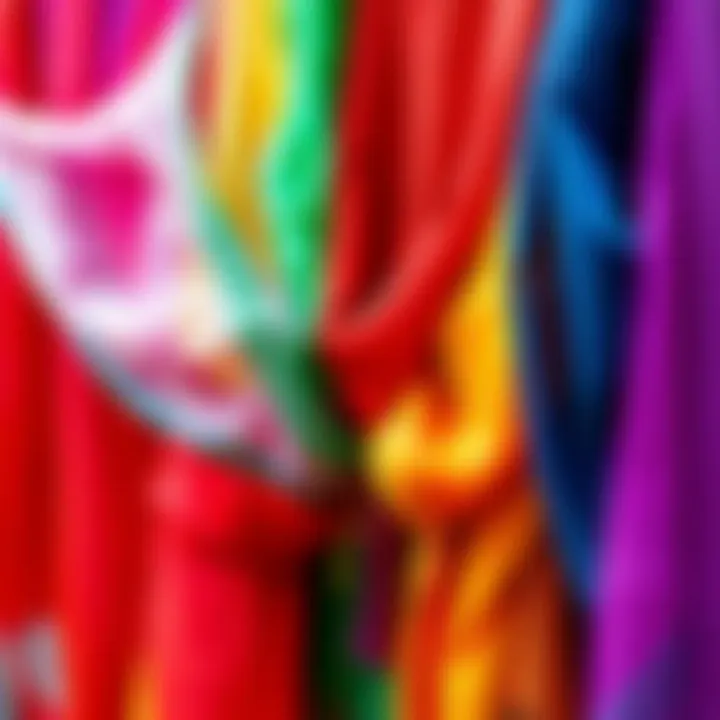 A Palette of Colors Colorful sheer shawls arranged artistically